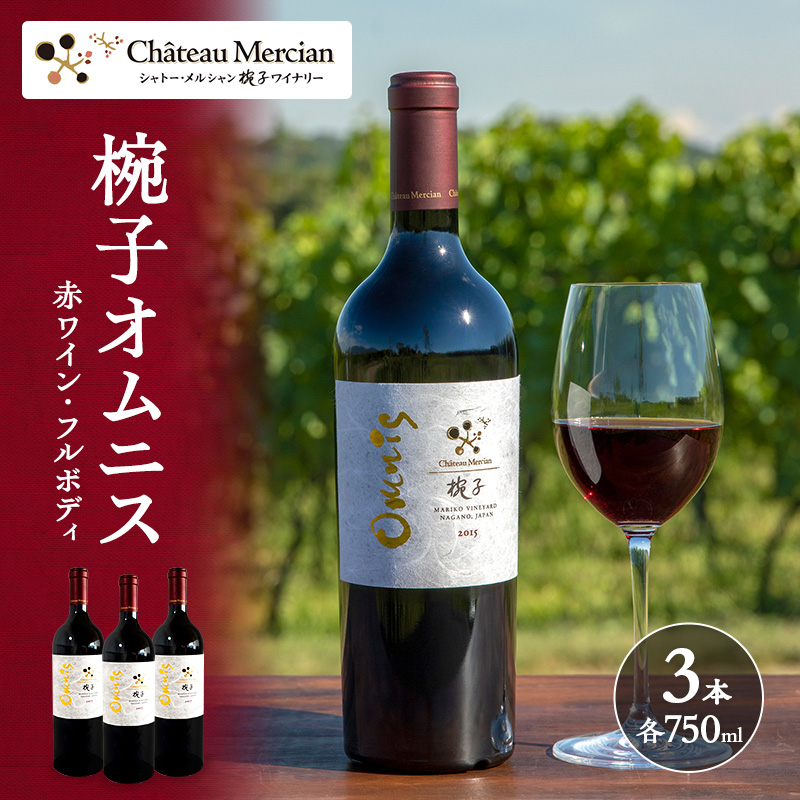 ワイン 椀子オムニス 赤ワイン フルボディ 750ml 3本 お酒 酒 アルコール
